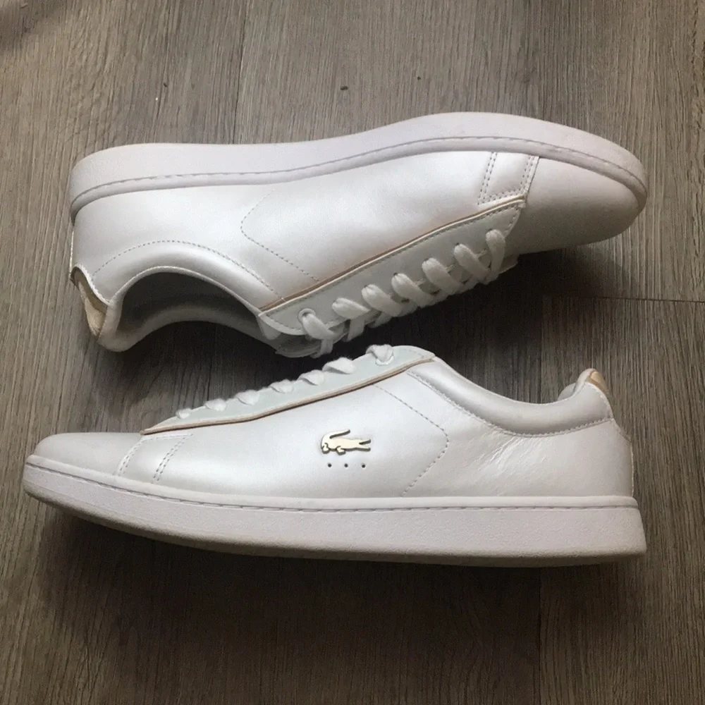 Lacoste Men's White/Bronze Sneakers - Picture 3 of 10